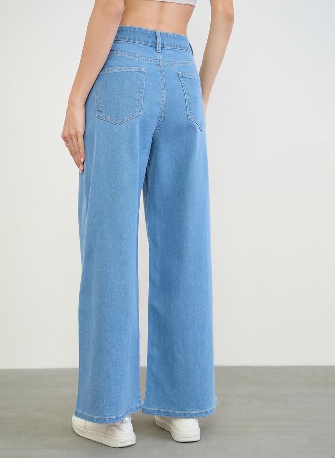 Styli Women Wide Leg Basic Jeans - Image 4