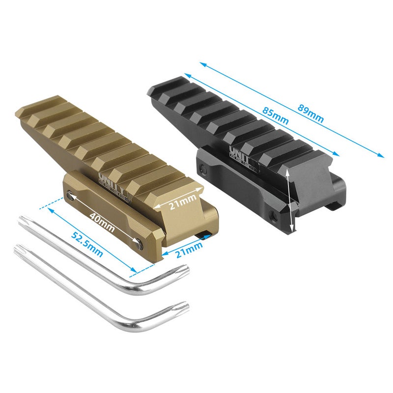 UNITY metal heightening base T1T2 FAST Romeo5 UN heightening bracket MicroMount guide rail(UNITY-BK) - Image 3