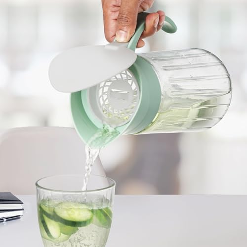 Treo by Milton Borosilicate Aura Lemon Glass Set with Jug, (6 Glasses - 290 ml Each, Jug - 1300 ml), Set of 7, Transparent | Microwave Safe | Odour Free | Scratch Resistance - Image 5