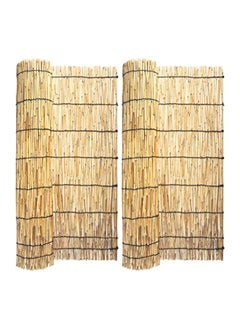 HOME TASTE Hometaste 2 Pieces Natural Reed Fencing,Garden Fence,Privacy Fence Panels For Backyard Or Patio, Highly Dense Whole Reed Peeled Canes Fence Panels  - Image 1
