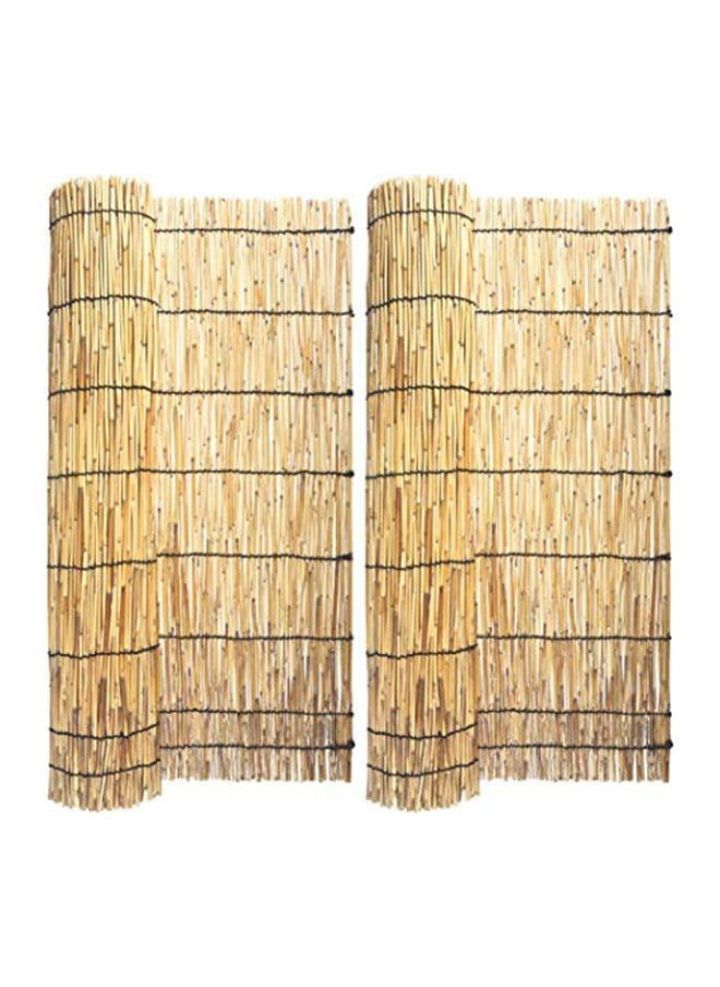 HOME TASTE Hometaste 2 Pieces Natural Reed Fencing,Garden Fence,Privacy Fence Panels For Backyard Or Patio, Highly Dense Whole Reed Peeled Canes Fence Panels  - Image 1