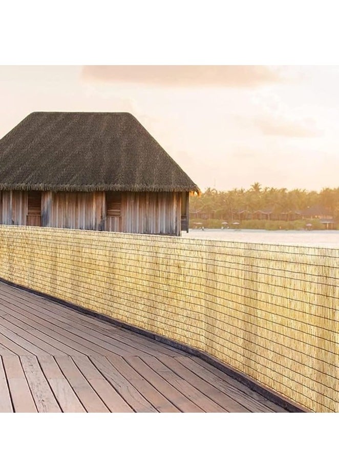 HOME TASTE Hometaste 2 Pieces Natural Reed Fencing,Garden Fence,Privacy Fence Panels For Backyard Or Patio, Highly Dense Whole Reed Peeled Canes Fence Panels  - Image 3