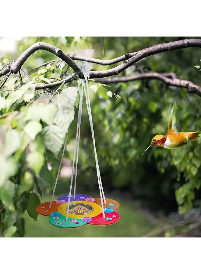 DIY Wooden Bird Feeder Kit Hand Painted Colorful Garden Hanging Craft Gift - Image 4