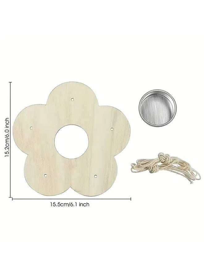 DIY Wooden Bird Feeder Kit Hand Painted Colorful Garden Hanging Craft Gift - Image 5