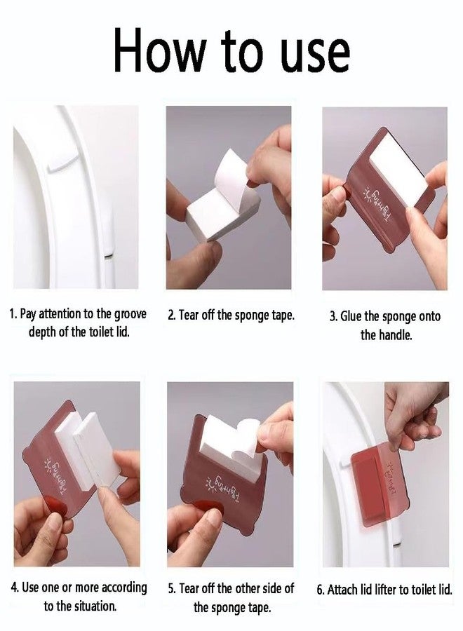 Gozaqe Toilet Seat Lifter,Pack of 4,Toilet Cover Lifter,Toilet Cover Support Lifter,Avoid Direct Contact with the Toilet Lid,Suitable for Home, Office and Hotel Bathroom (Multicolor) - Image 4