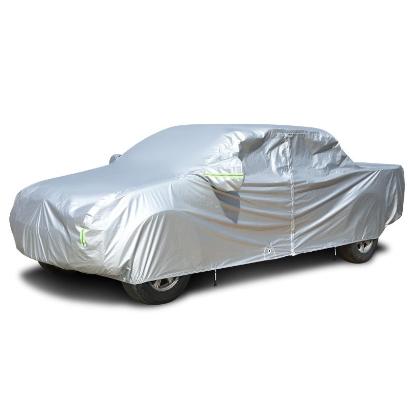 Tecoom Truck Cover Waterproof All WeatherBreathable Light Shell Full Exterior Covers with Door ZipperLockWaterproof UV Dust Protection Truck Covers Universal Fit Chevy SilveradoLength Up to 252