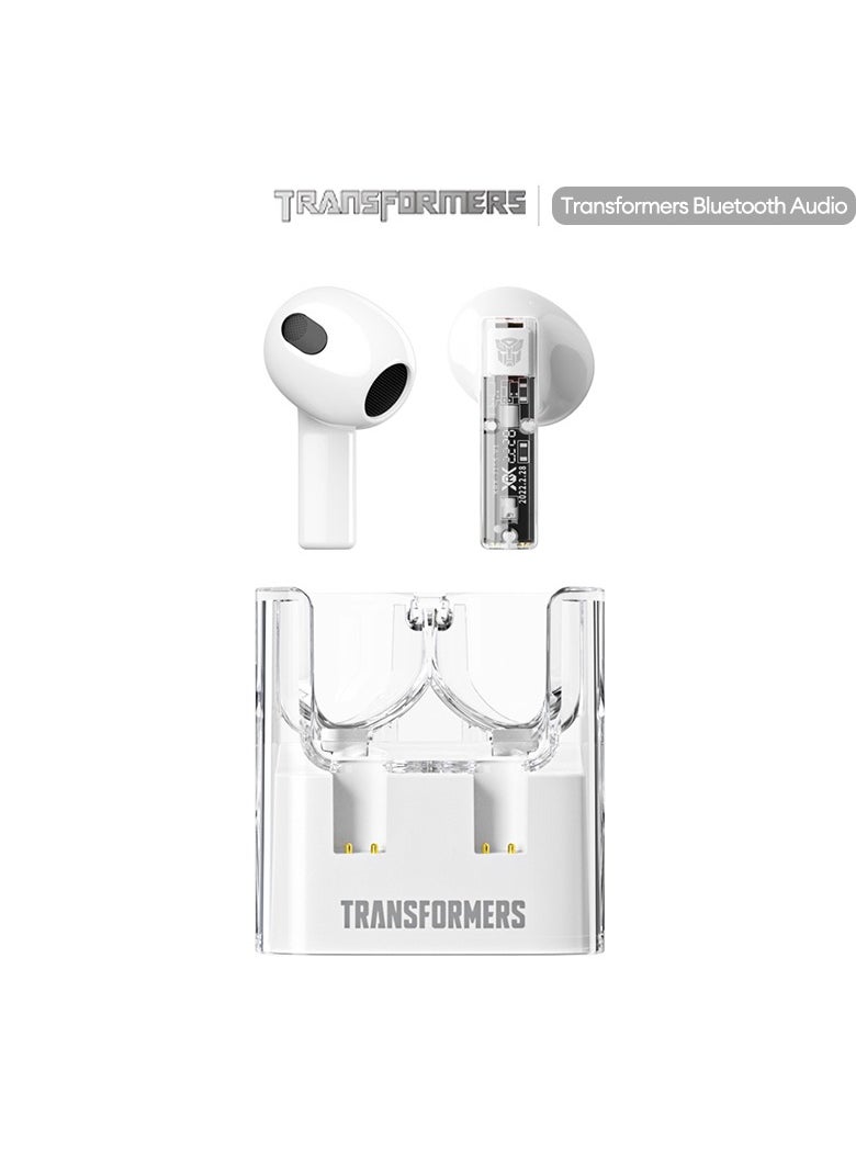 TRANSFORMERS Transformers TF-T08 TWS Wireless Headphones Bluetooth 5.3 Optimus Prime White Game Sports  - Image 1