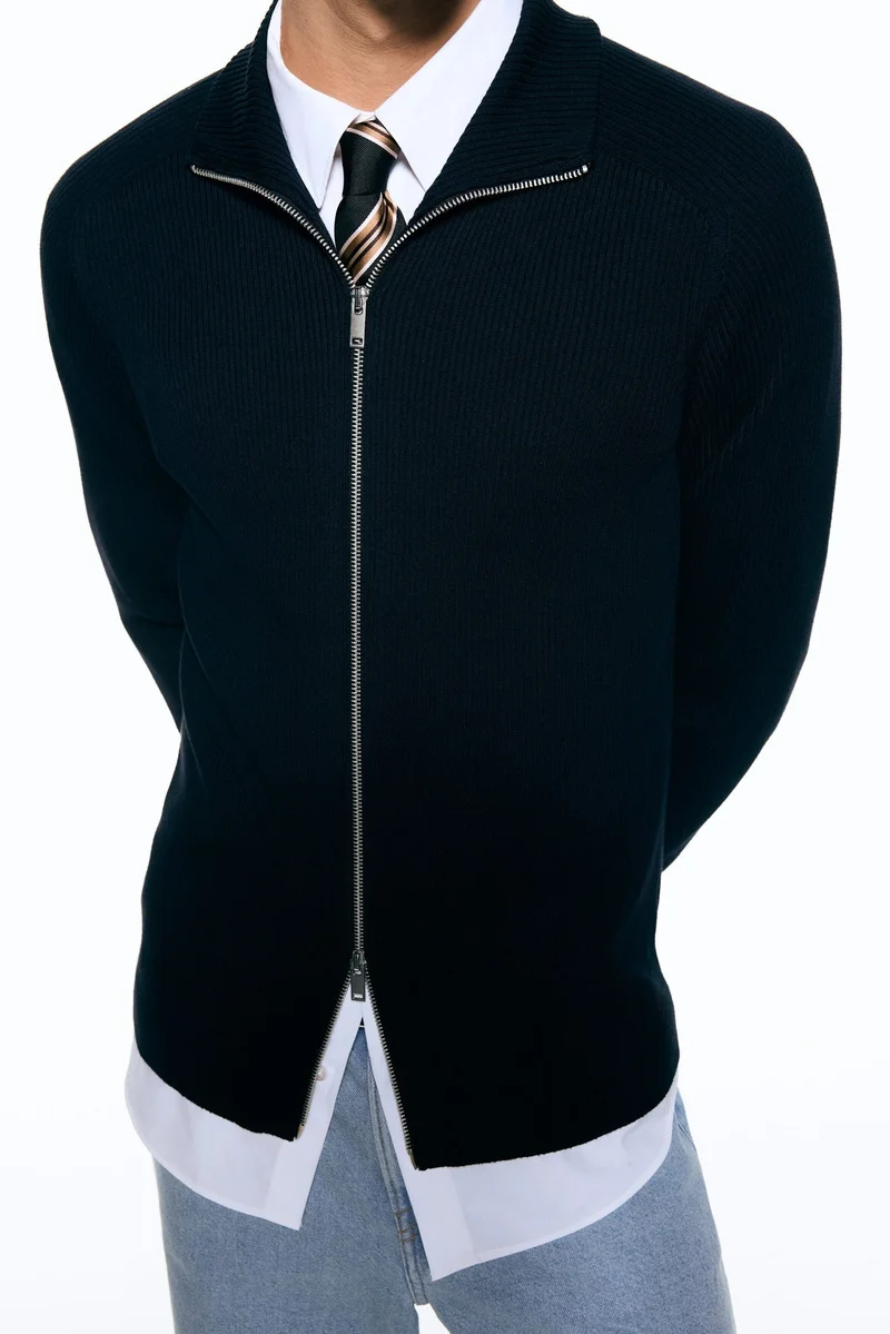 H&M Slim Fit Rib-knit cardigan