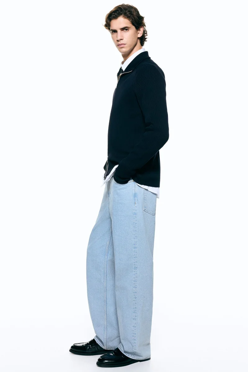 H&M  Slim Fit Rib-knit cardigan for Men | Best Price UAE