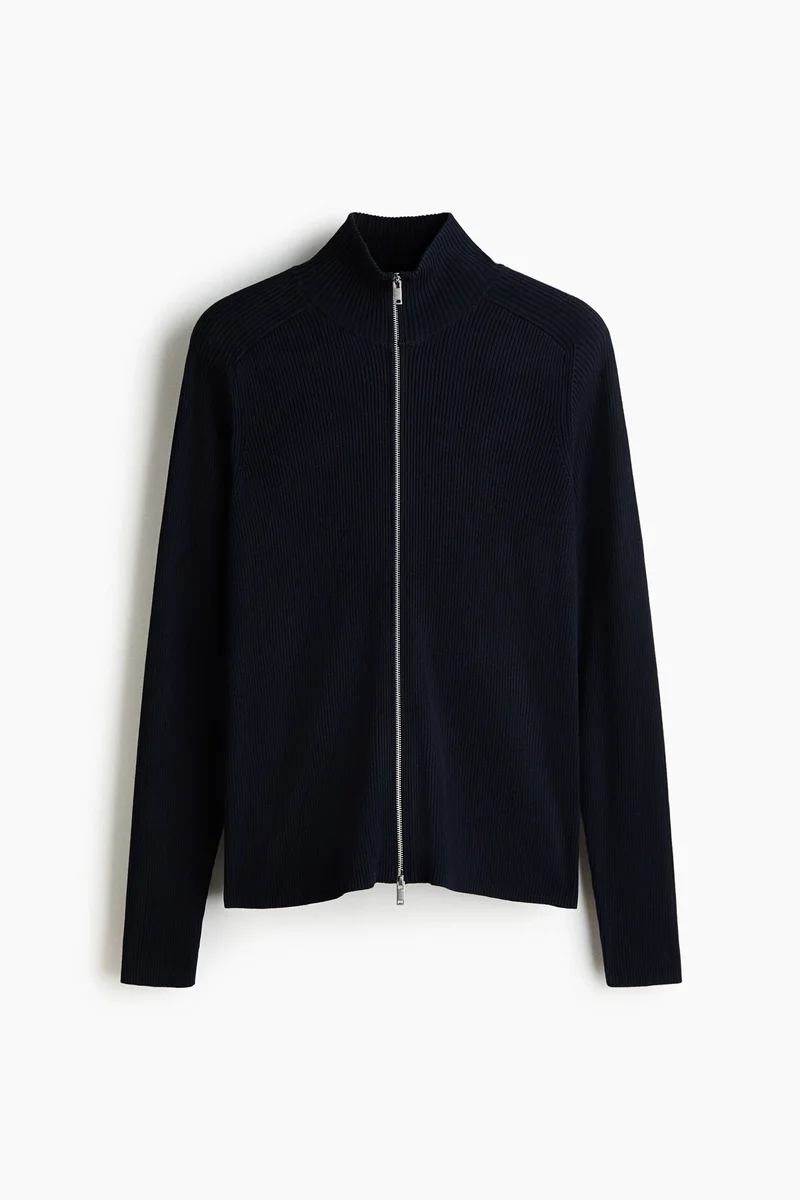 H&M  Slim Fit Rib-knit cardigan for Men | Best Price UAE
