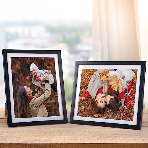 Giftgarden 8x10 Picture Frame Black with Mat, 9x11 Frames Matted to 8 x 10’ Photos for Wall or Tabletop Decor, Set of 4 - Image 3