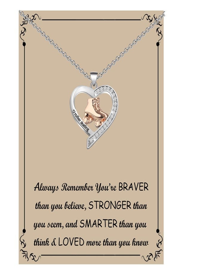 BNQL Roller Skating Necklace Roller Skater Gifts Roller Skate Lover Gift Roller Skating Jewelry Roller Skate Charm Necklace (roller skate necklace) - Image 1