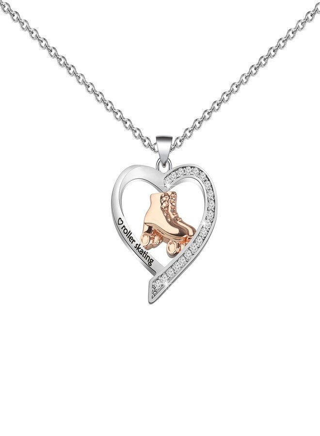 BNQL Roller Skating Necklace Roller Skater Gifts Roller Skate Lover Gift Roller Skating Jewelry Roller Skate Charm Necklace (roller skate necklace) - Image 4