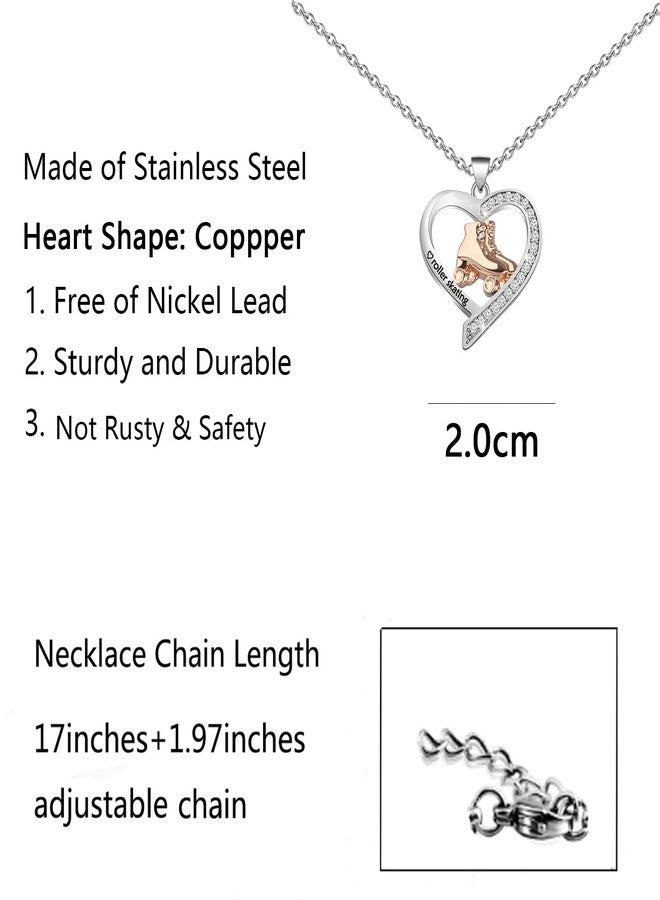 BNQL Roller Skating Necklace Roller Skater Gifts Roller Skate Lover Gift Roller Skating Jewelry Roller Skate Charm Necklace (roller skate necklace) - Image 2