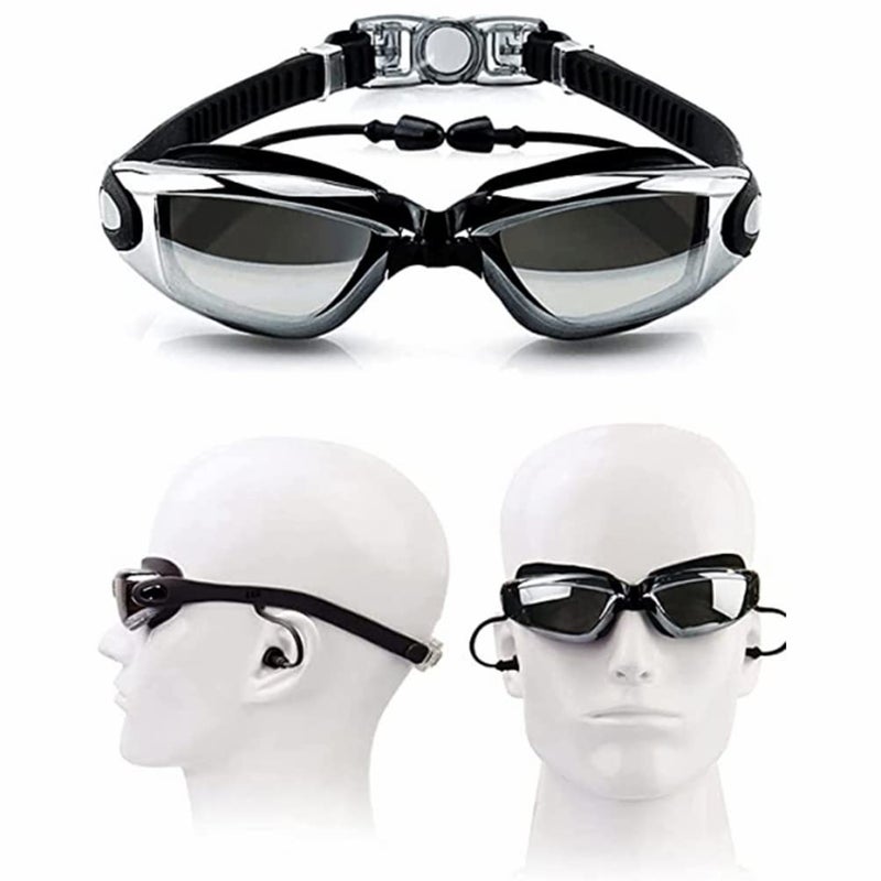 Airoads Shortsighted Swim Goggles Nearsighted Swimming Goggles Leakproof Anti Fog Swimming Goggles for Adult Men Women Youth(-6, Black) - Image 4