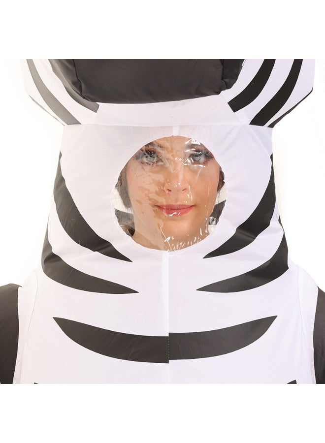 Inflatable Costume Adult Blow up Costume Halloween Costume Suit Inflatable Animal zebra Costume for Men and Women - Image 2