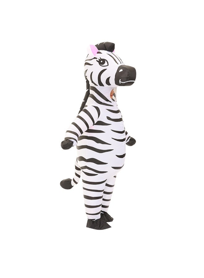 Inflatable Costume Adult Blow up Costume Halloween Costume Suit Inflatable Animal zebra Costume for Men and Women - Image 1