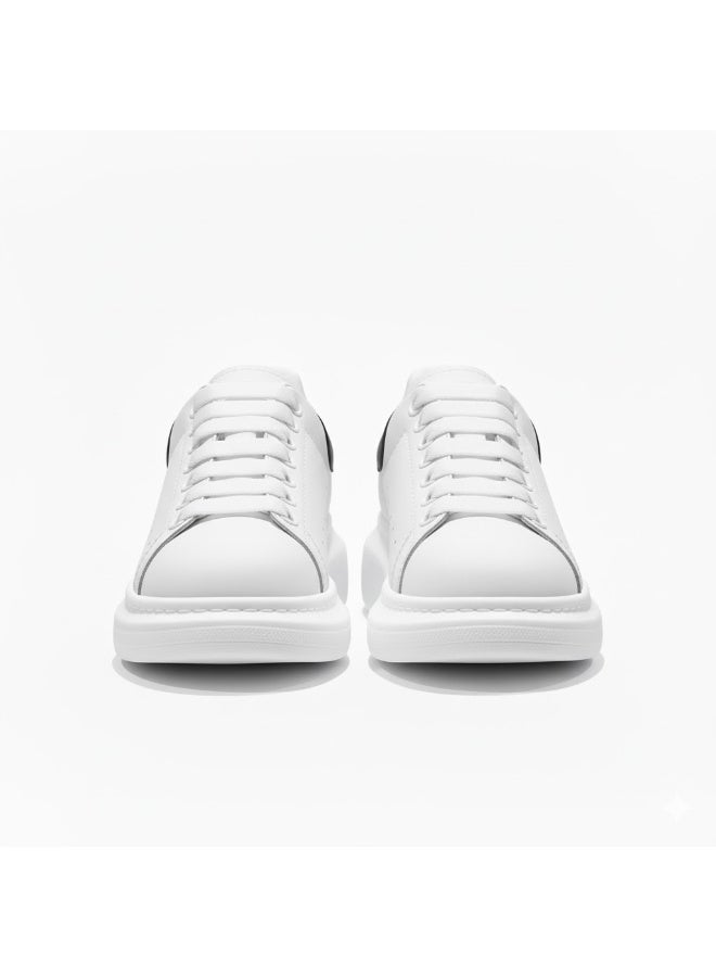 إيتاليانو حذاء رياضي رجالي بكعب سميك مع لمسة سوداء عصرية - أبيض - Image 3