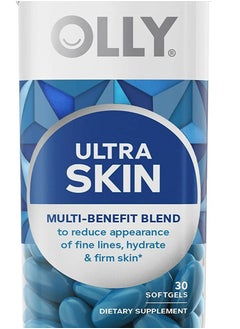 OLLY Ultra Strength  Firm Skin  Hyaluronic Acid, Zeaxanthin, Lutein, Vitamin C 30 Softgels 