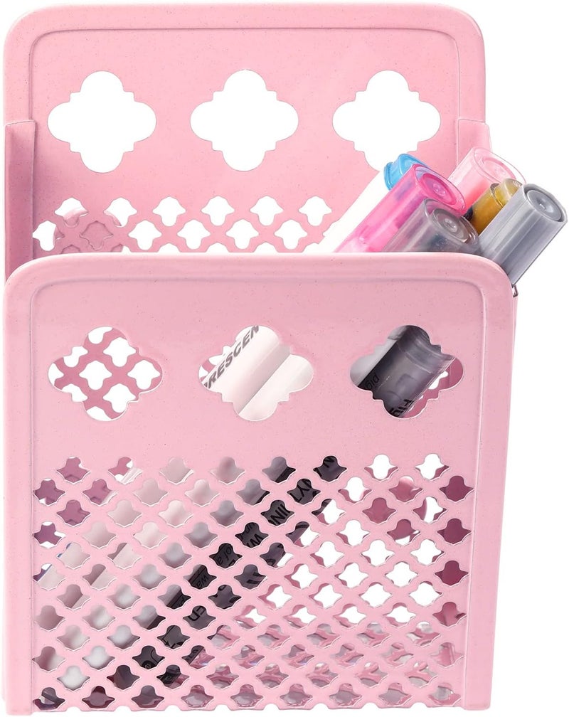 zeyce Magnetic Pencil Holder - Magnetic Locker Organizer, 1 Pack Pen Holder Locker Accessories for School and Office (1 Basket Pink) - Image 5