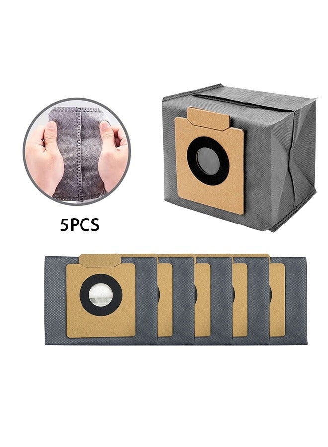 هاي هونور عبوة من 5 أكياس غبار بديلة متوافقة مع محطة تفريغ الغبار الآلي Eufy Clean X8 Pro X10 Pro Omni، وأكياس بديلة مكونة من 4 طبقات - Image 1