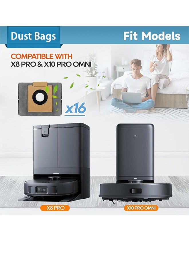 هاي هونور عبوة من 5 أكياس غبار بديلة متوافقة مع محطة تفريغ الغبار الآلي Eufy Clean X8 Pro X10 Pro Omni، وأكياس بديلة مكونة من 4 طبقات - Image 2