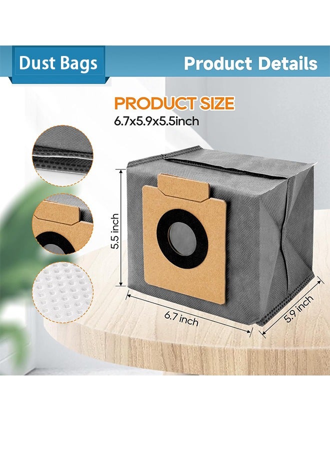 هاي هونور عبوة من 5 أكياس غبار بديلة متوافقة مع محطة تفريغ الغبار الآلي Eufy Clean X8 Pro X10 Pro Omni، وأكياس بديلة مكونة من 4 طبقات - Image 3