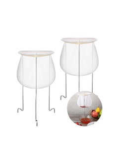 Jam Strainer Stand with Mesh Bag, Reusable Food Filter Bag Jelly Bags for Filter Coffee Tea Milk Juice Oil, 2 Pcs