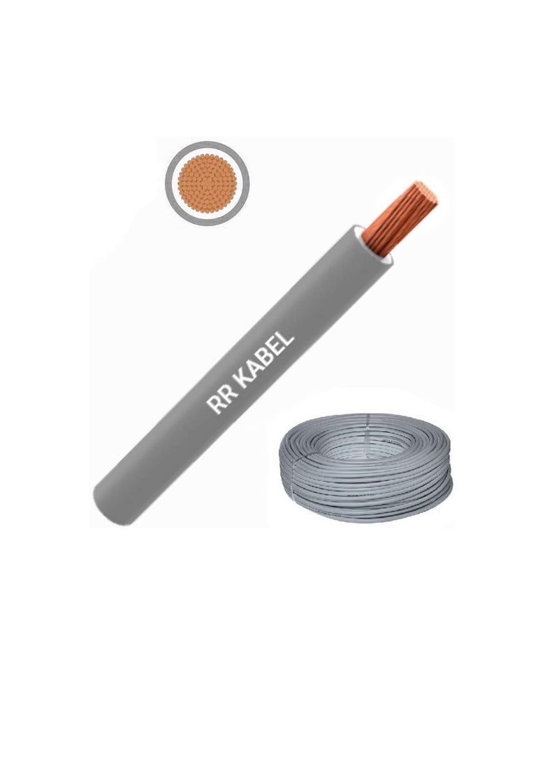 RR RR Multi Strand Pure Copper Single Core Flexible Cables | Trirated Electrolytic Conductor up to 105C Fire Resist Electric Panel Wire | BS6231 ISO9001 CE Compliant 100Y(90m) Roll (1mm, Grey)  - Image 1