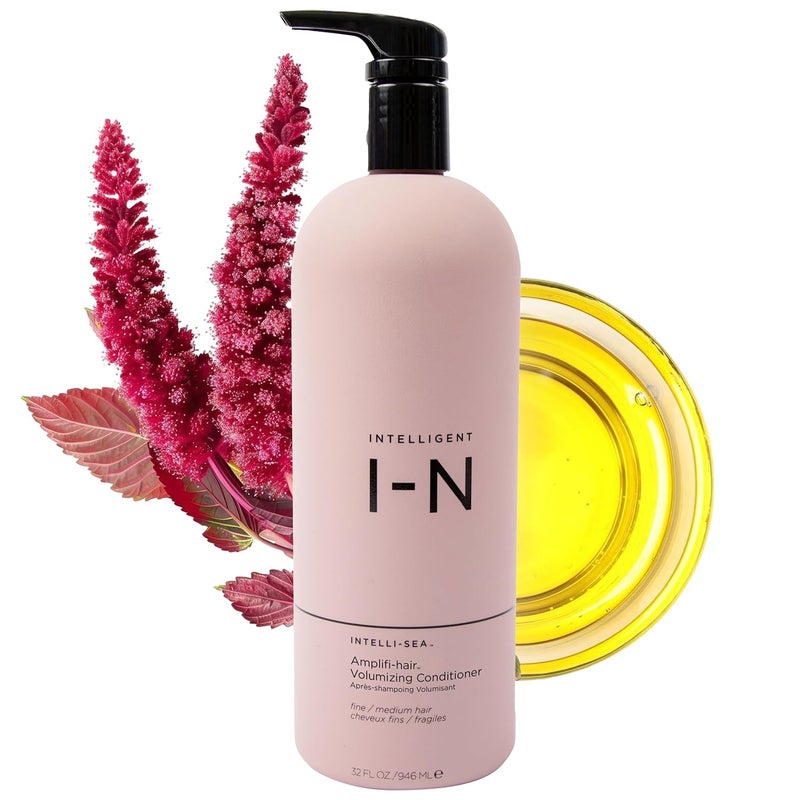 Intelligent Nutrients Amplifihair Volumizing Conditioner Weightless Hydration and Detangling for Fine Hair Vegan Conditioning Formula 32 Oz
