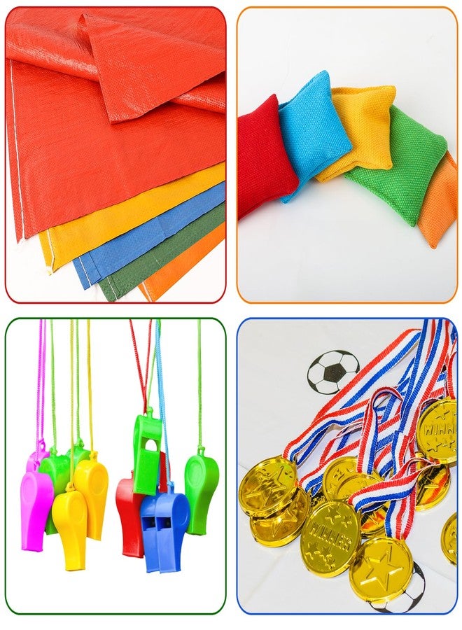 warmfarm Potato Sack Race Bags Set with Whistles Medals,Jump Sacks, Bean Bags, Prizes,Whistles for Kids Adults Outdoor Carnival Games, Birthday Party, Field Day Activities (21 Pics Game Set) - Image 5