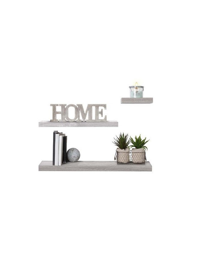 Five Simply Smart Fixy Rectangular Floating Wall Shelf Grey Oak 80 cm 138954D - Image 3