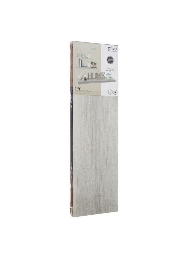 Five Simply Smart Fixy Rectangular Floating Wall Shelf Grey Oak 80 cm 138954D - Image 2