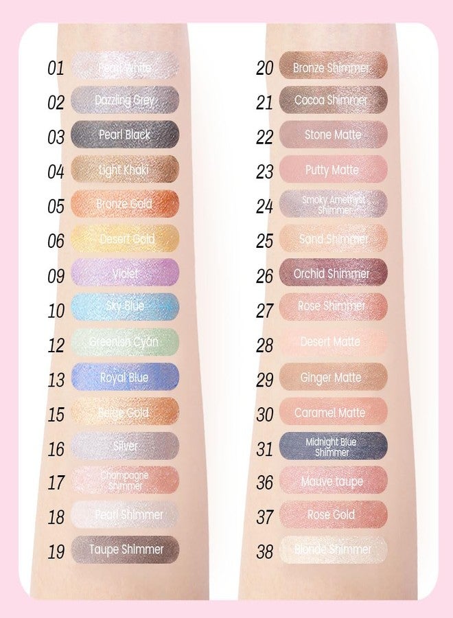 evpct 1Pcs Dazzling Grey Shimmer Cream Eye Shadow Brightener Sticks for Eyes, Double Ended Cream Eyeshadow Stick Pencil Pen with Applicator, Eye Shadow Palette Highlighter Makeup Waterproof Pigmented - Image 3