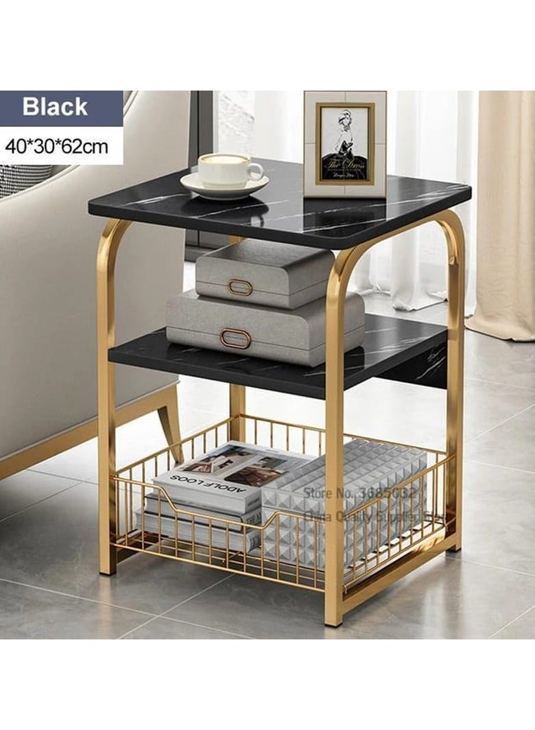 DubaiGallery Coffee table sofa side table storage cabinet marble table side cabinet bedside table display table storage table movable table - Image 3