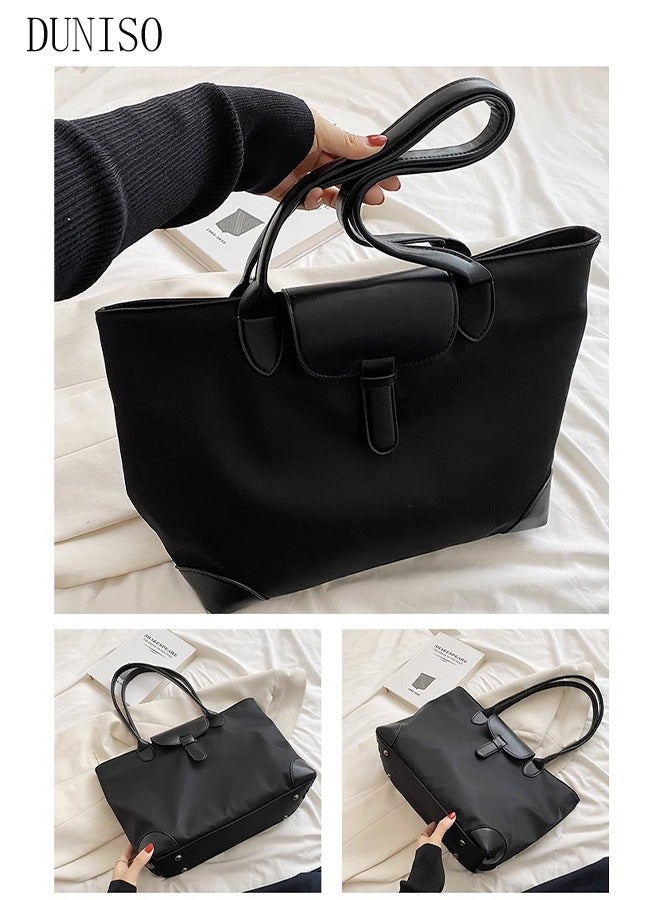 DUNISO Women's Fashion Handbag Faux Leather Tote Bag For Women Large Capacity Tote Bags Top Handle Satchel Fashionable Travel Shoulder Bag For Ladies - Image 3