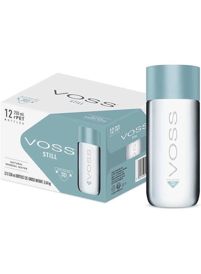 Voss Artesian Still Water – Recycled PET Bottles, 250ml (Pieces of 12) - Image 1