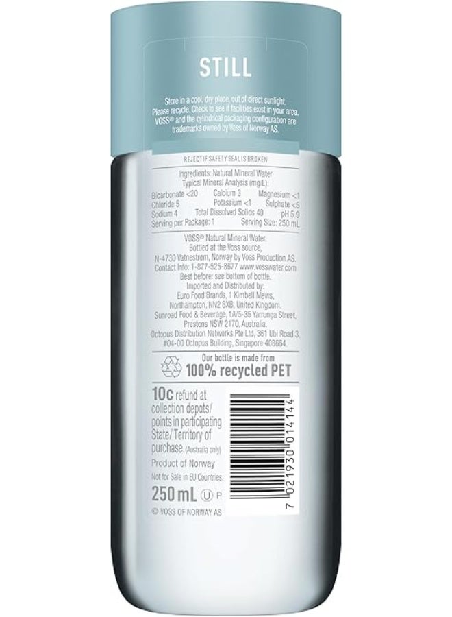 Voss Artesian Still Water – Recycled PET Bottles, 250ml (Pieces of 12) - Image 2