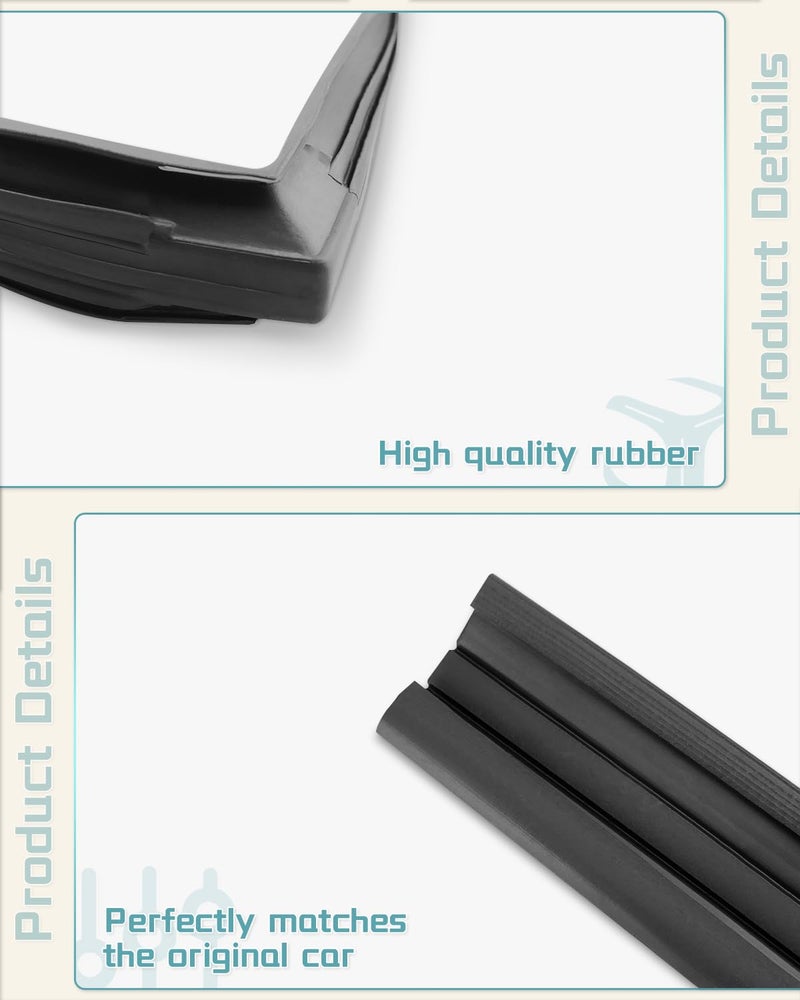 JUWEVAZU Door Window Run Channel Seal Rubber Strip Front Left Door Fit for Toyota Corolla S LE CE Sedan XRS Sport Sedan 2002-2008 Replace 68151-02050 Driver Side - Image 4