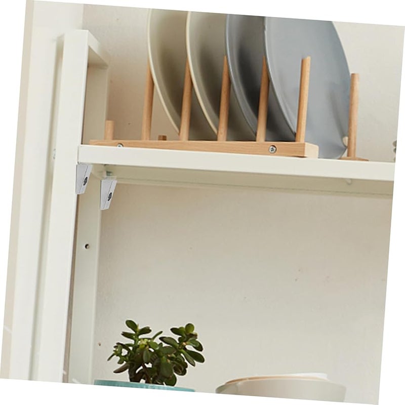 Tehaux 6 Pack Glass Shelf Brackets Metal Support 12 Inch for Bathroom Shelving - Image 5