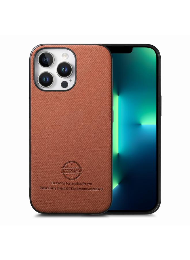 Zaboon Case For iPhone 13 Pro Max Twill Fabric Leather Skin Back Phone Case - Image 1