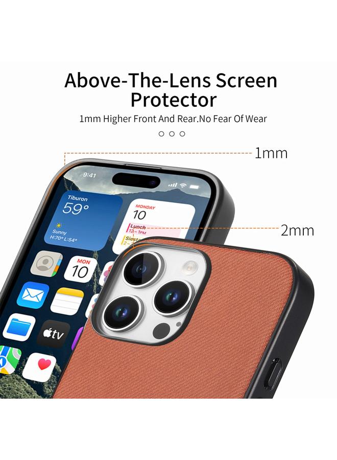 Zaboon Case For iPhone 13 Pro Max Twill Fabric Leather Skin Back Phone Case - Image 4