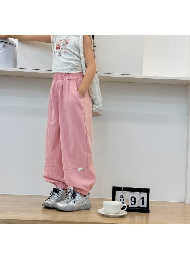 Children's Summer New Outfit Quick-drying Pants Boys And Girls Thin Anti-mosquito Pants Korean Style Sching Breathable Leg Pants Children's Wear