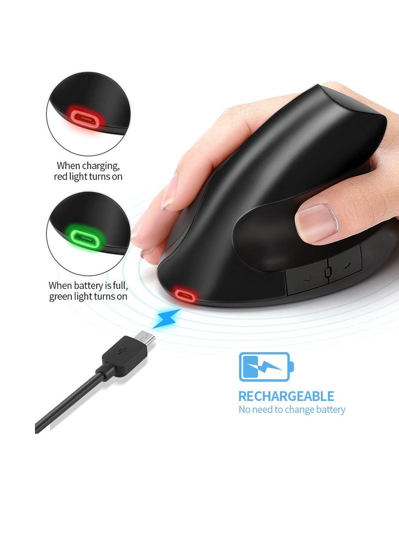 general Wireless Vertical Mouse,2.4G Ergonomic Vertical Mouse 6 Buttons with 3 Adjustable DPI, Optical Vertical Ergonomic Laptop Mouse for Mac, PC, Desktop, Black - Image 5