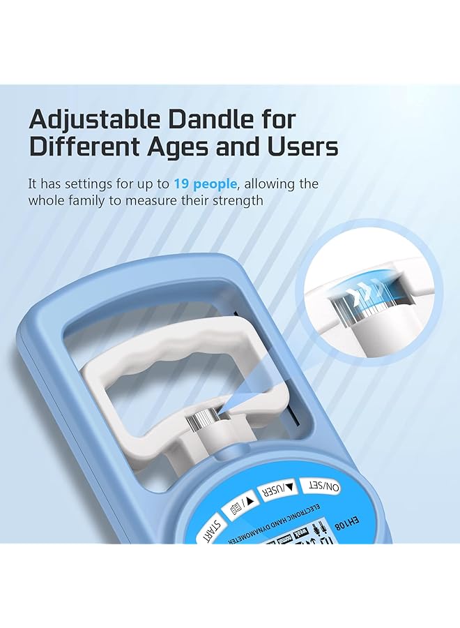 X spring Hand Dynamometer Grip Strength Electronic Hand Grip Strength Tester Hand Strength Training Device Grip Training Gauge 268lb/120kg Hand Grip Counter Hand Trainer for Sport Home School - Image 4