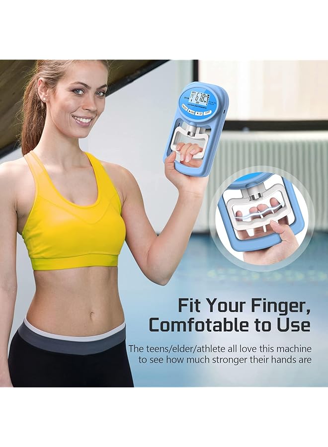 X spring Hand Dynamometer Grip Strength Electronic Hand Grip Strength Tester Hand Strength Training Device Grip Training Gauge 268lb/120kg Hand Grip Counter Hand Trainer for Sport Home School - Image 5