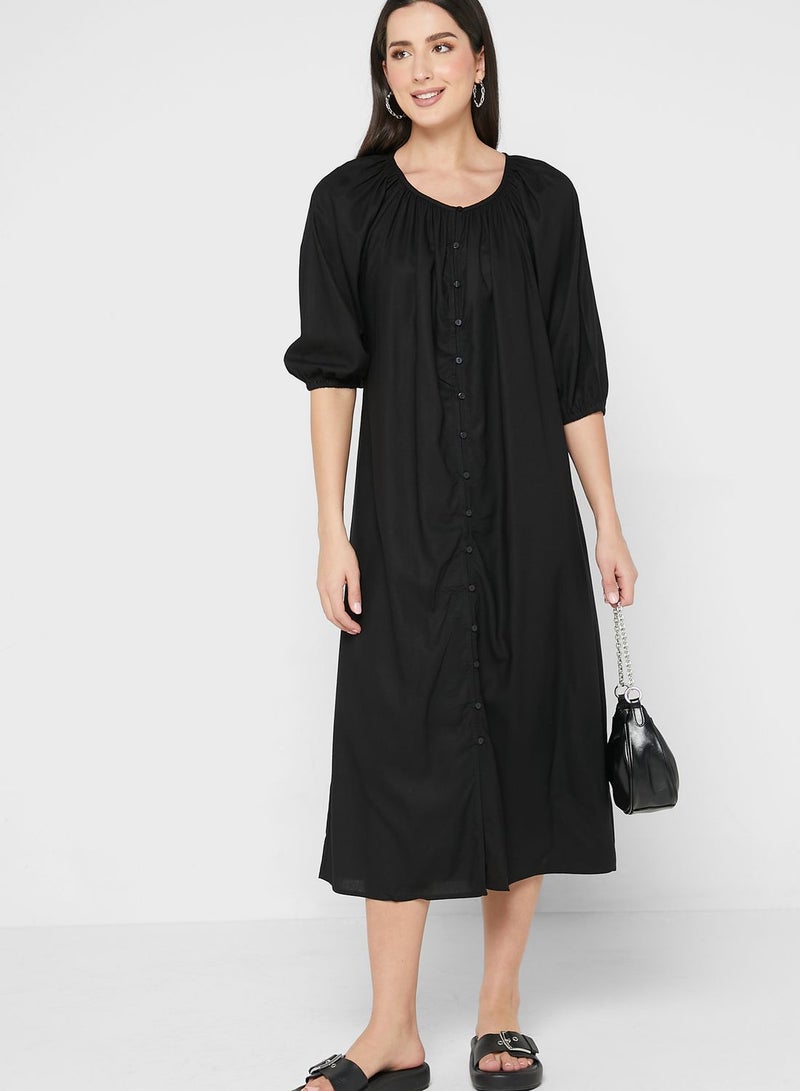VERO MODA Button-Down Black Dress  - Image 4