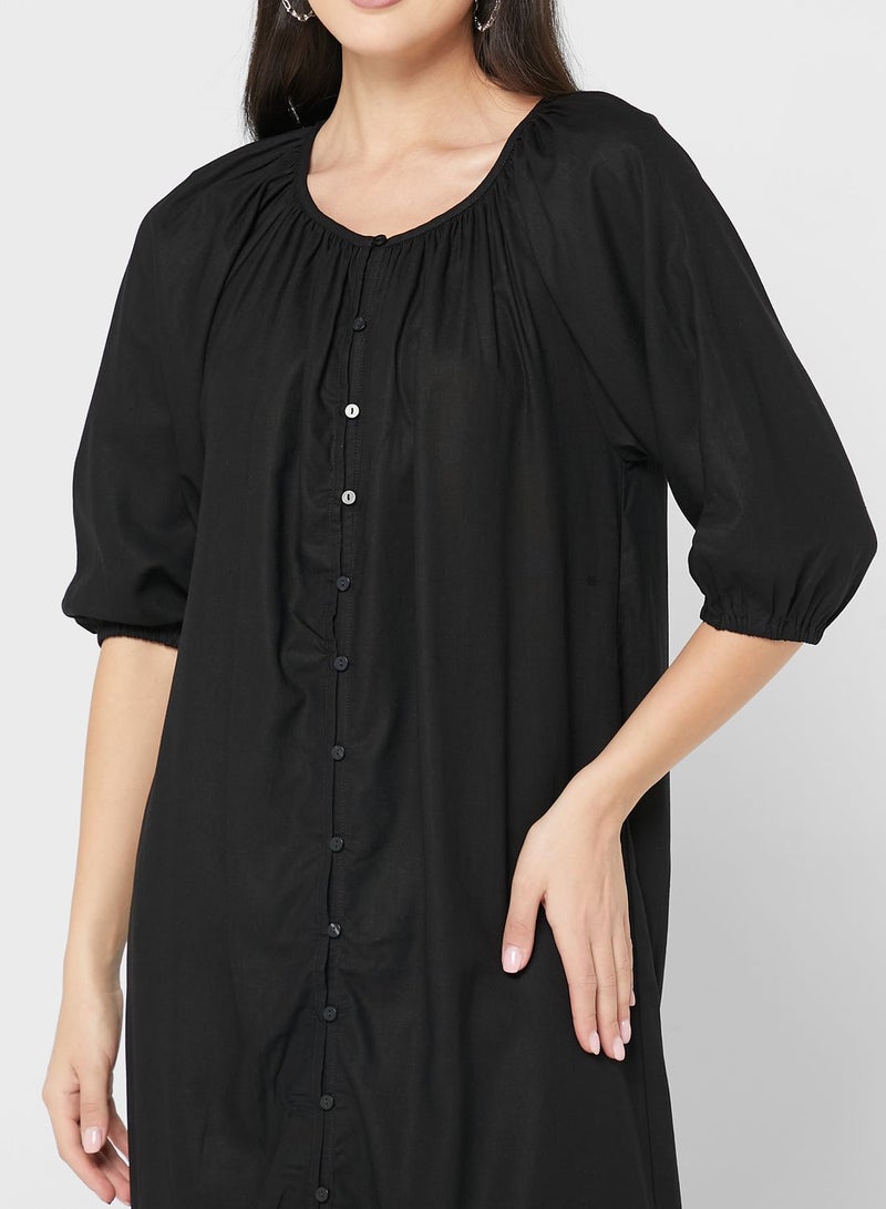 VERO MODA Button-Down Black Dress  - Image 3