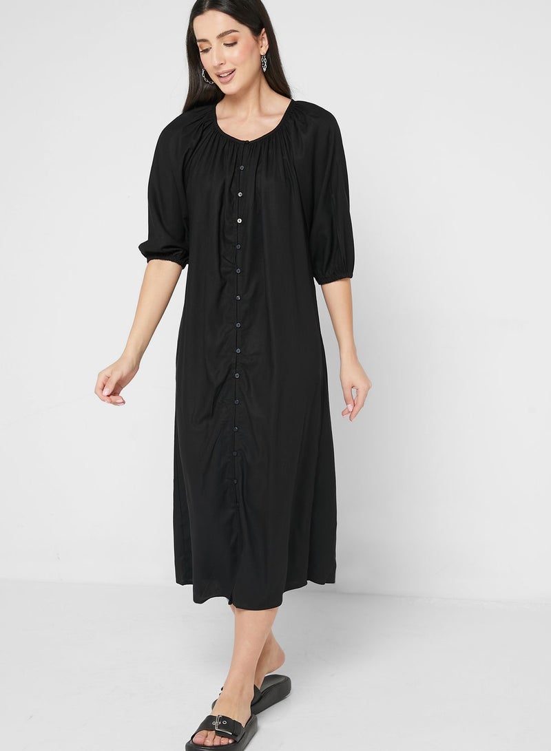 VERO MODA Button-Down Black Dress  - Image 1