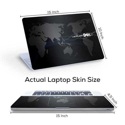 Inkykart Pattern D10 Top+Wrist Pad Vinyl Laptop Skin/Sticker/Cover for 15 to 15.6 Inches Laptops Laminated-Removable-HD Quality Compatible for Dell (15x10 Inches) - Image 3